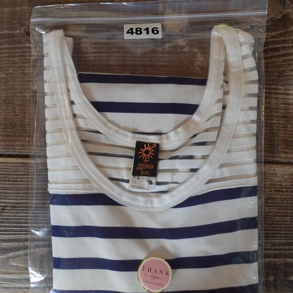 Vintage 90s Jean Paul Gaultier Soleil Dress Medium Navy White Stripe Tank Sailor - Picture 12 of 12